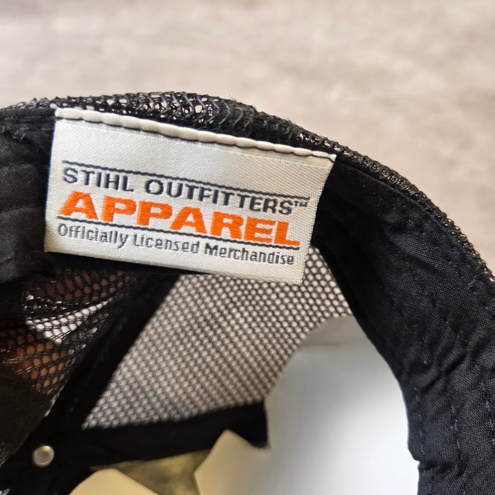 Stihl Outfitters Camo Trucker Hat Realtree Hardwoods Chainsaw Patch Mesh Cap - Picture 5 of 6